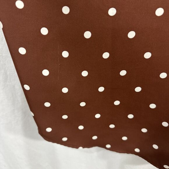 Torrid Harper Crepe De Chine Brown Polka Dot 3/4 Sleeve Top Womens Size 2 Career - Picture 11 of 11